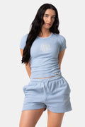 Powder Blue Sweat Shorts