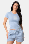 Powder Blue Baby Fitted Rib Tee