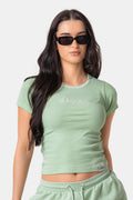 Soft Matcha Baby Fit Ribbed Tee