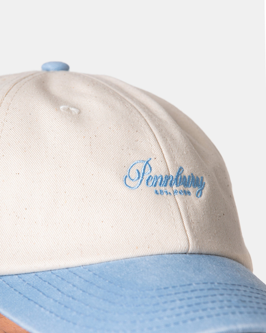 Powder Blue & Oat Panelled Cap