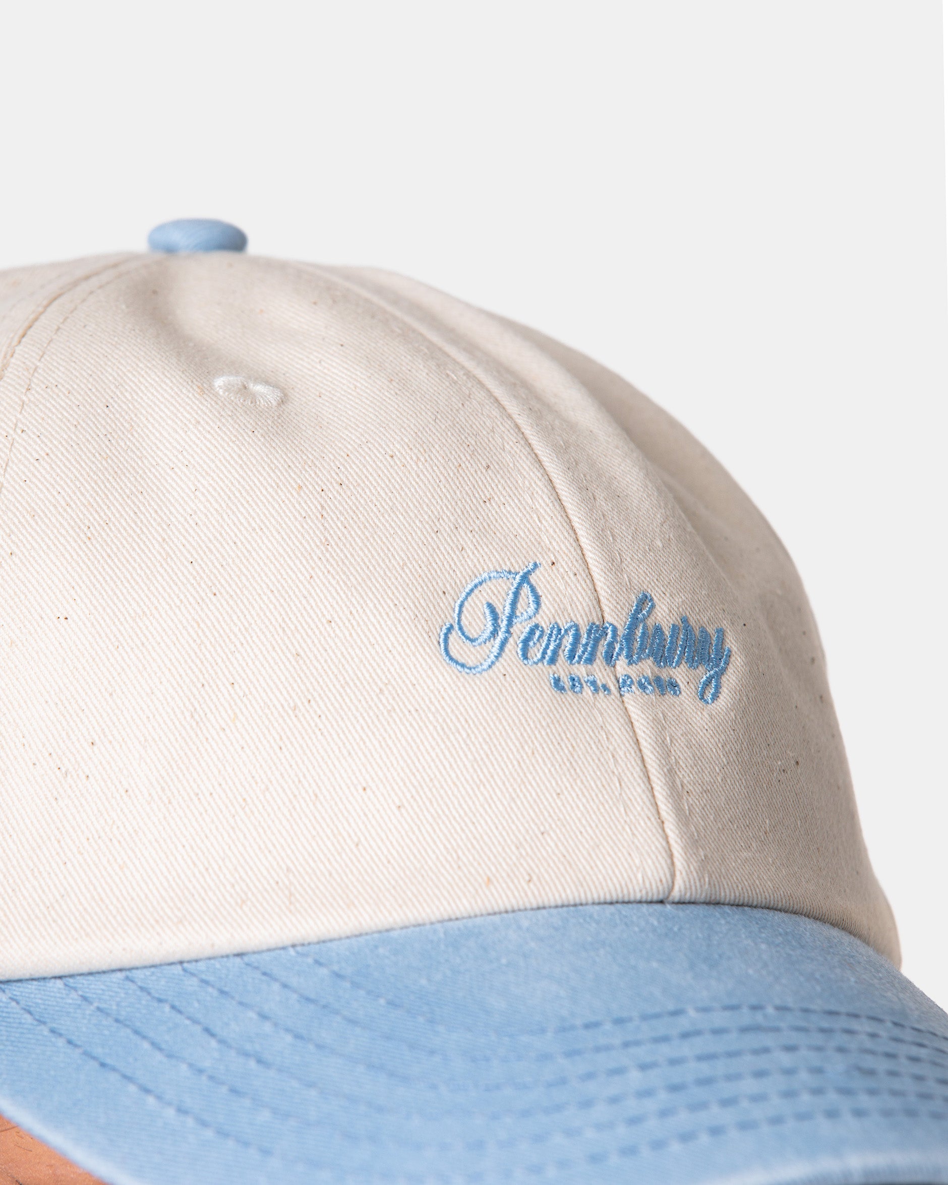 Powder Blue & Oat Panelled Cap