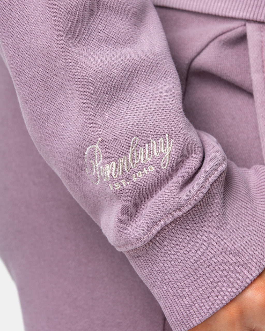 Dusky Mauve Funnel Neck 1/4 Zip Sweat