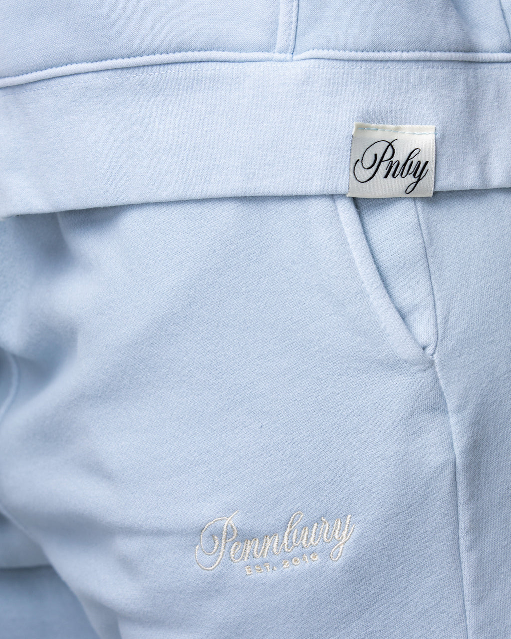 Powder Blue Zip Thru Hoodie