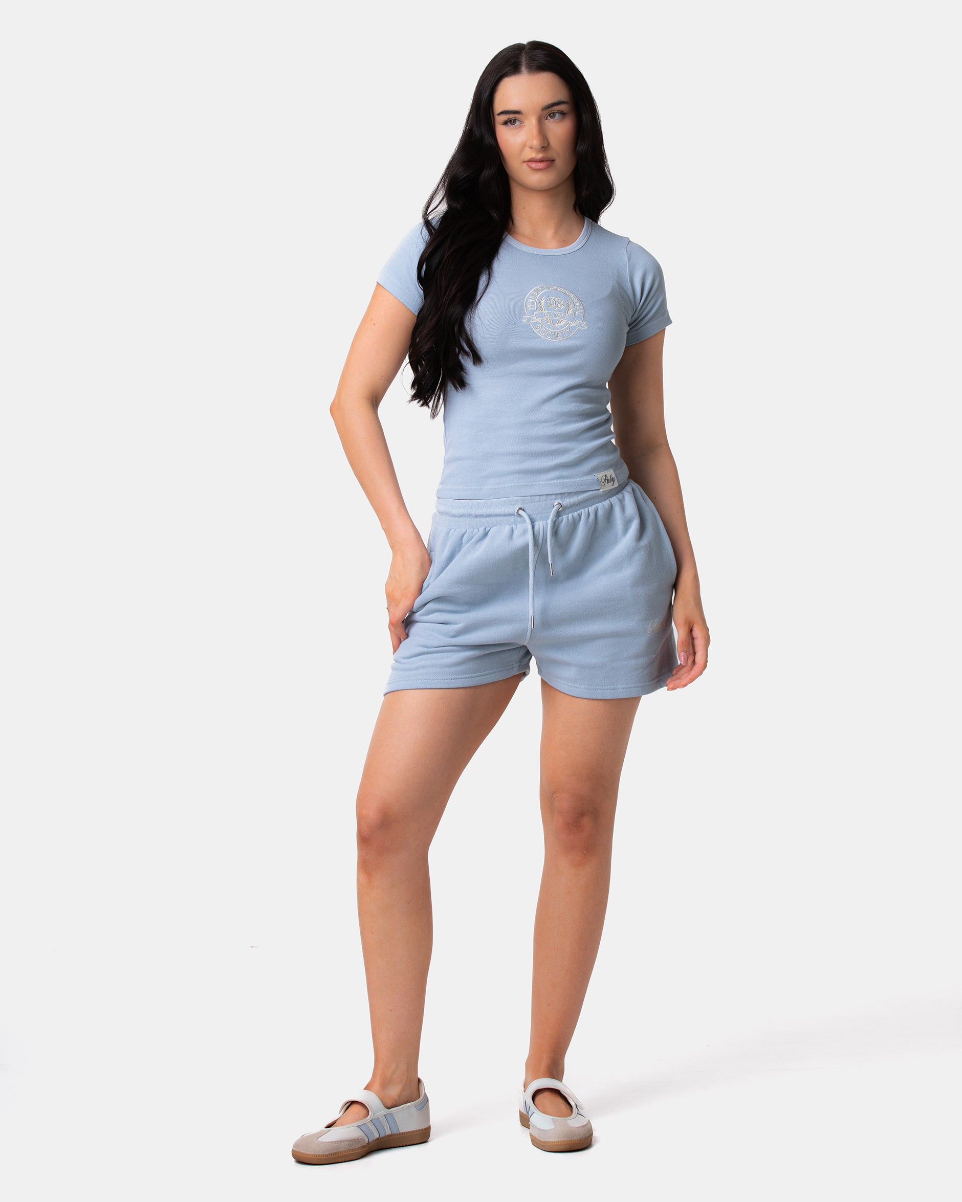 Powder Blue Sweat Shorts