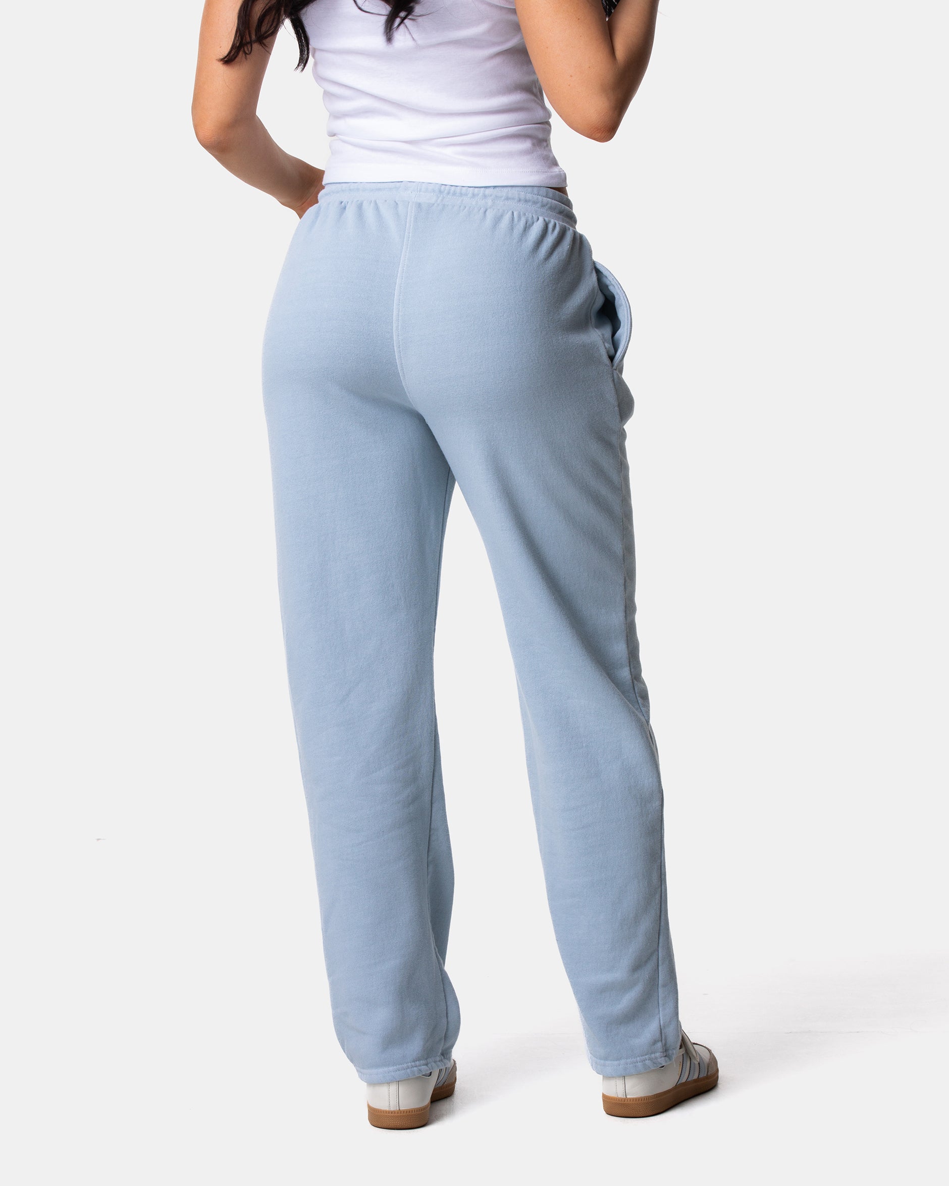 Powder Blue Straight Fit Joggers