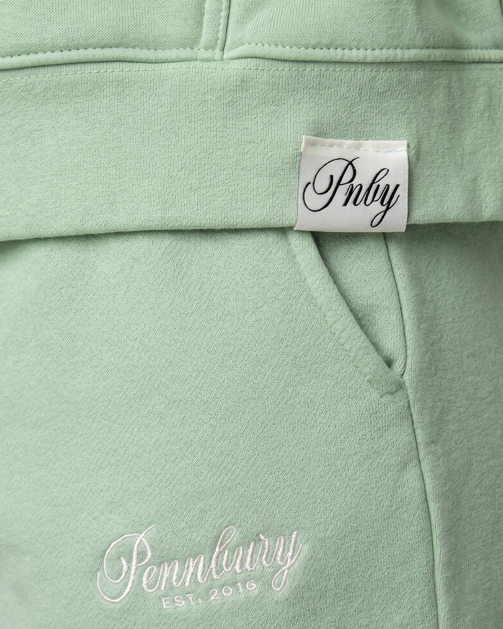 Soft Matcha Funnel Neck 1/4 Zip Sweat