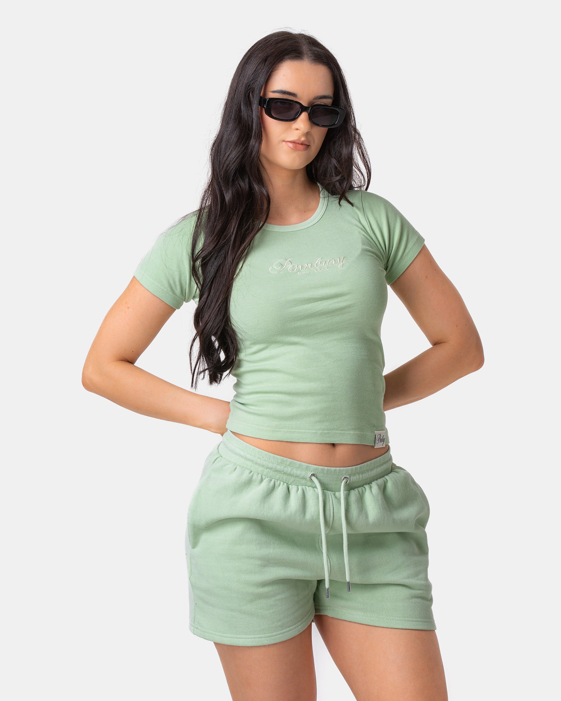 Soft Matcha Baby Fit Ribbed Tee